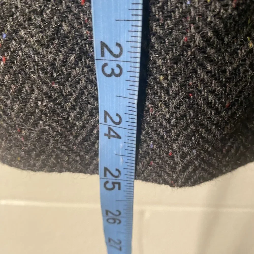 JEAN PAUL GERMAIN Mens Black Gray Wool Tweed Sport Coat Blazer JACKET Size 44 R